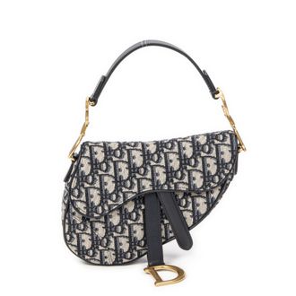 Dior Pre-owned Womens Mini Saddle Bag Shoulder Bag - Blue/Navy - One Size