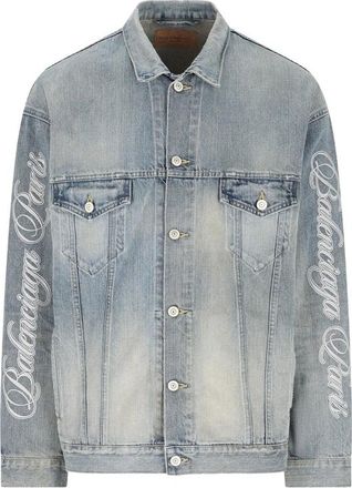 Balenciaga Lettering Denim Jacket