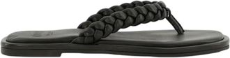 Dune London Dames/Dames Teen Post Platte Sandalen (Zwart)