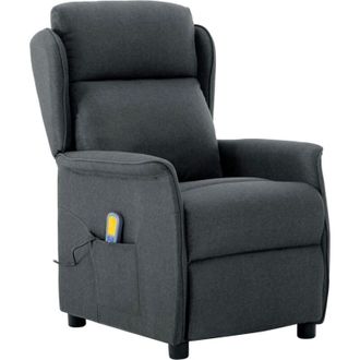 vidaXL Silla De Masaje Gris Oscuro 67.5 X 93.5 X 101.5 Cm Tela Vidaxl