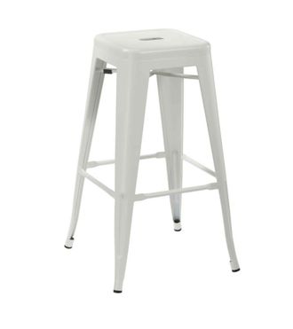 Home Heavenly Home Heavenly - Set De 4 Taburetes Para Interior Y Exterior Met&aacute;lico De Estilo Industrial 43x43x76 Cm Color : Blanco