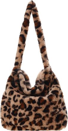 Generic Womens Plush Bags Plush Shopping Bags Women Shoulder Totes Fluffy Handbags Large Capacity For Autumn Winter(Color 02)