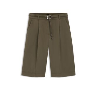 BOSS Relaxed-fit shorts with buckled belt