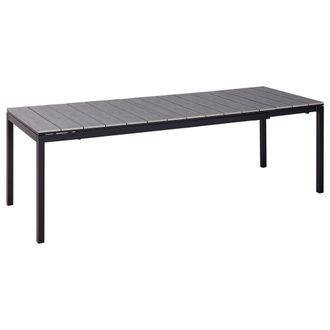 Beliani Beliani - Mesa De Jard&iacute;n Extensible 198/248 X 90 Cm Aluminio Muebles De Exterior Gris Tofane