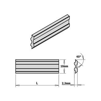 CMT 795.630.10 Juego De 2 Cuchillas Sistema Tersa 630x10x2.3mm Hps