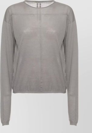 Rick Owens cashmere ribbed crewneck long-sleeve t-shirt