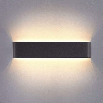 OEM Aplique De Pared Led Para Interiores (negro), 41 Cm, Luz Blanca C&aacute;lida, 14 W, 3000 K, Moderno, Ideal Para Dormitorio, Sal&oacute;n, Pasillo, Ba&ntilde;o O Escalera.