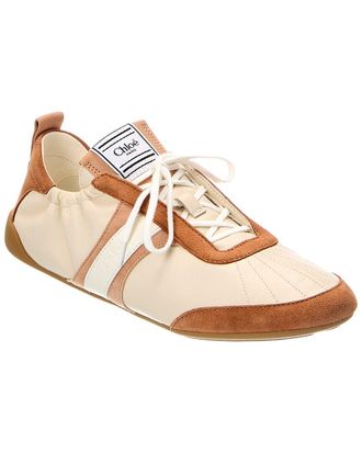 Chlo&eacute; Kick Leather & Suede Sneaker