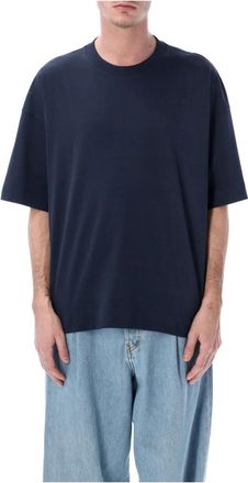 Dries Van Noten Oversized T-shirt met ronde hals - Heren - T-shirts - Blauw - M - Katoen - Tops