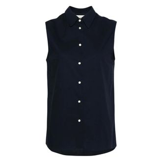 Officine G&eacute;n&eacute;rale Iseult Shirt - Dames - Blouses & Shirts - Blauw - Maat: XS Katoen