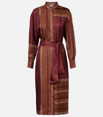 Max Mara Pietre printed silk wrap dress