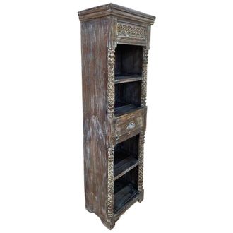 Wanderlust Deco Estanter&iacute;a librer&iacute;a de madera artesanal 57x41x183h cm