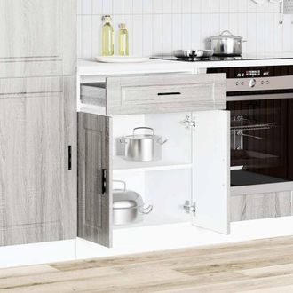 Berkfield Home Kitchen Base Cabinet&not;Porto Grey Sonoma Engineered Wood