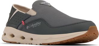 Columbia Mens Bahama X Slip-on Boat Shoe, Grill/Sunset Red, 12 Wide