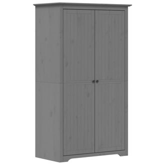 vidaXL Armario Bodo Madera Maciza De Pino Gris 99x53,5x173 Cm Vidaxl