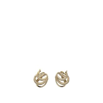 Ferragamo Triple Gancini Clip-On Oorbellen - Dames - Oorbellen - Geel - ONE Size - Accessoires