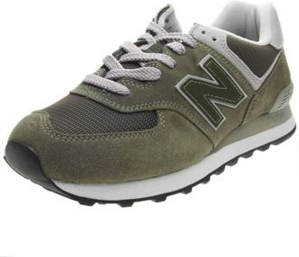 New Balance Mens 574 Core Sneaker, Green Olive Night, 3.5 UK