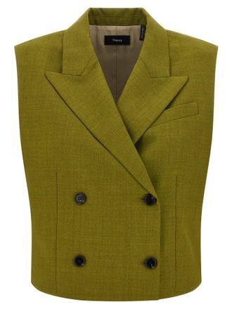 Theory Womens Double-Breasted Vest