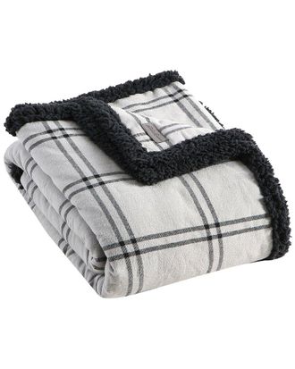 Eddie Bauer Kettle Falls Plaid Grey Throw Blanket