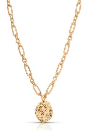 Ettika Textured Pendant Necklace in Gold at Nordstrom