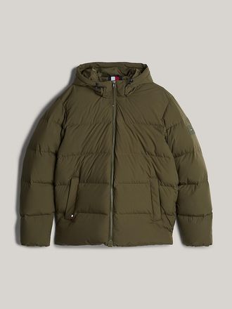 Tommy Hilfiger Mens Hooded Down Puffer Jacket - Green - XL
