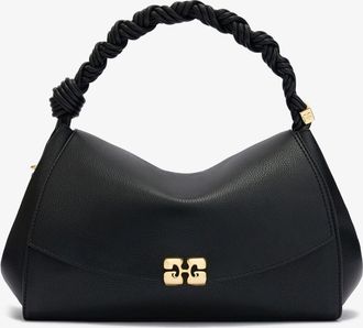 Ganni Black Very Bou Bag Grained in