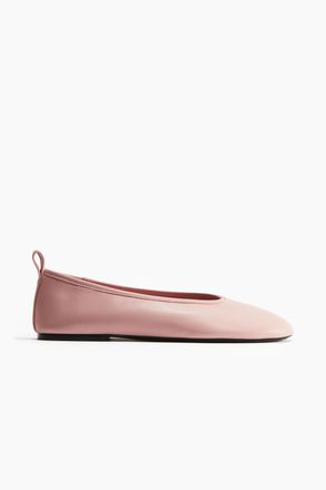 H&M Ballerinas aus Leder - Hellrosa