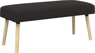 vidaXL Banco Liso Negro 110 X 40 X 46 Cm Boucl&eacute; Vidaxl