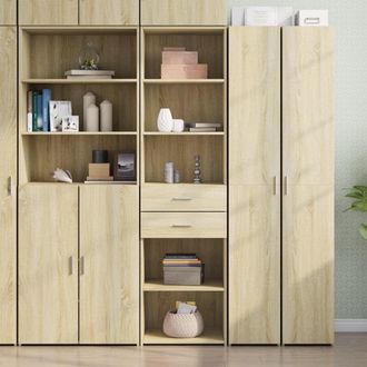 Berkfield Home Highboard Sonoma Oak 50x42.5x185 cm Engineered Wood in Brown