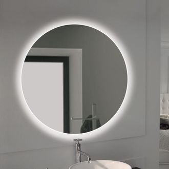 Emuca Emuca Espejo De Ba&ntilde;o Cassiopeia Con Iluminaci&oacute;n Led Decorativa, Di&aacute;metro 60cm, Ac 230v 50hz, 20w Y 12w, Aluminio Y Cristal