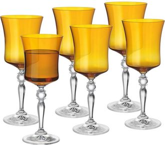 Barski Set Of 6 Stem Wine Glasses