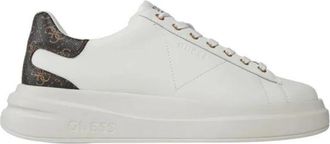 Guess Witte/Bruine Sneakers - Heren - Sneakers - Wit - 44 EU - Leer - Schoenen