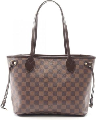 Louis Vuitton Brown Damier Canvas Coated Canvas Leather Handbag Tote Bag (Pre-Owned)