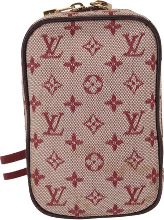 Louis Vuitton Camera Mini Lin Red Canvas Handbag (Pre-Owned)