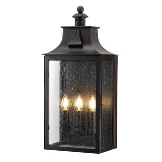 Netlighting Balmoral 3 Light Outdoor Wall Lantern Light Old Bronze IP44 E14
