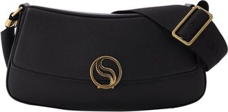 Stella McCartney Stella Mccartney Black Faux Leather S-Wave Small Hobo Bag, Never Carried (Authentic Pre-Loved)