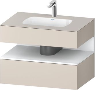 Duravit Qatego Lavabo Encastrado Con Base De Lavabo Consola, - Duravit