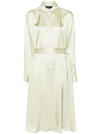 Fabiana Filippi belted midi shirtdress - Green