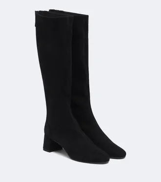 Aquazzura Saint Honore suede knee-high boots