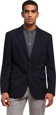 Brooks Brothers Sportjas van katoen en scheerwolmix - Heren - Blazers - Blauw - XL - Katoen - Jassen