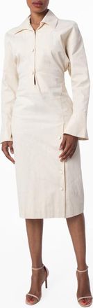 Bally Long-Sleeved Shirt Dress, Brand Size 38 ( US Size 2 )