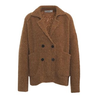 Jucca Maglia a Giacca Doppio Petto - - Knitwear - Donna - Marrone - M