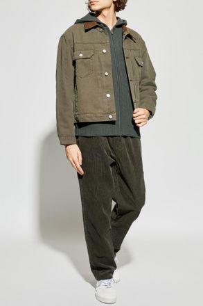 Sams&oslash;e & Sams&oslash;e Wool Sweatshirt Saisak, Mens, Green