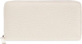 Maison Margiela Zip Around Portemonnee - Dames - Portefeuilles - Beige - ONE Size - Leer - Accessoires