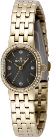 Invicta Angel Quartz Crystal Charcoal Dial Ladies Watch 49074