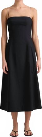 Faithfull The Brand Ostano Midi Dress In Black