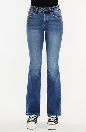 Kancan Marline Mid Rise Flare Jeans in Dark Wash at Nordstrom, Size 25
