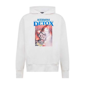 Diesel Unisex Graphic Print Regular Hoodie voor volwassenen (Wit)