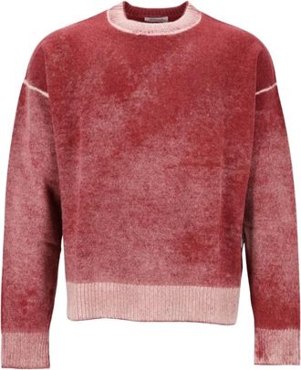 Amish Jersey de lana con cuello redondo y efecto degradado - Knitwear - Hombre - Rojo - M