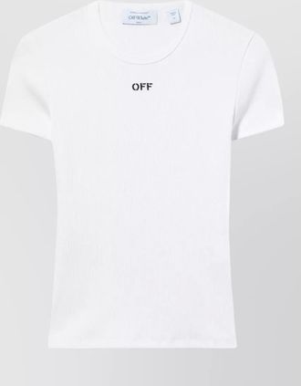 Off-white ribbed t-shirt